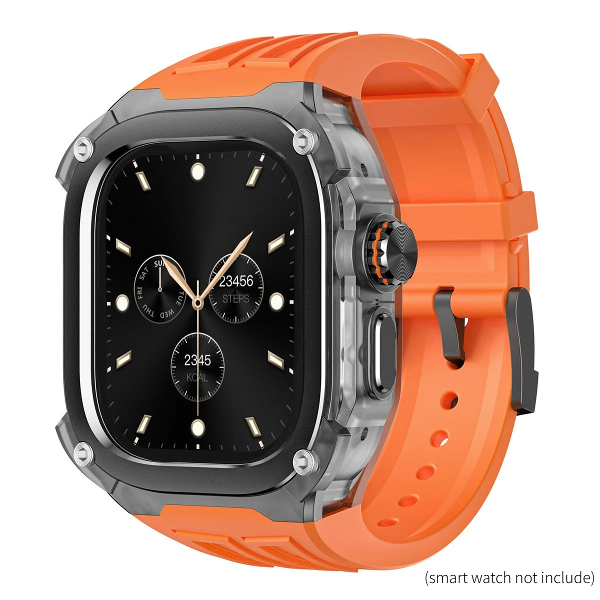 Kit de modification de luxe pour Apple Watch Series Ultra 3 2 49 mm, bracelet en silicone, boîtier en acier inoxydable pour IWatch Ultral 49 mm