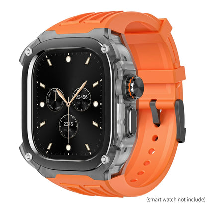 Kit de modification de luxe pour Apple Watch Series Ultra 3 2 49 mm, bracelet en silicone, boîtier en acier inoxydable pour IWatch Ultral 49 mm
