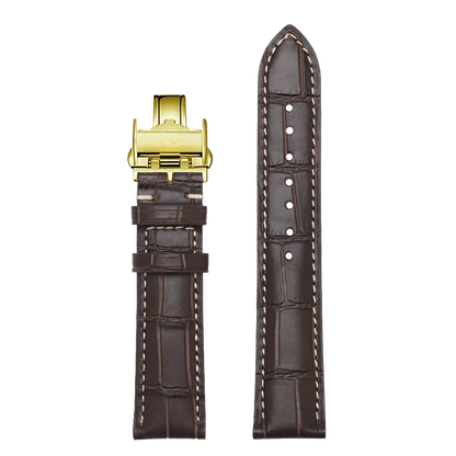 Cinturino per orologio in vera pelle per Longines, accessori, cinturini per orologi, chiusura a farfalla, cinturino da polso 18 19 20 21 22 mm