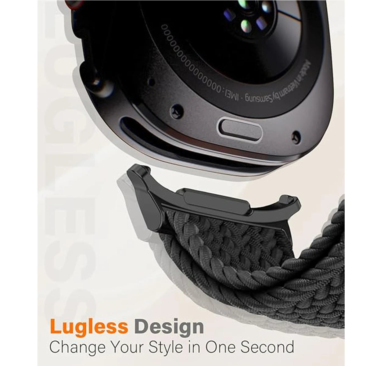1 pezzo cinturino intrecciato elastico in Nylon per Samsung Galaxy Watch 8 Classic 46mm/Ultra 47MM fibbia in metallo per Samsung Galaxy Watch8