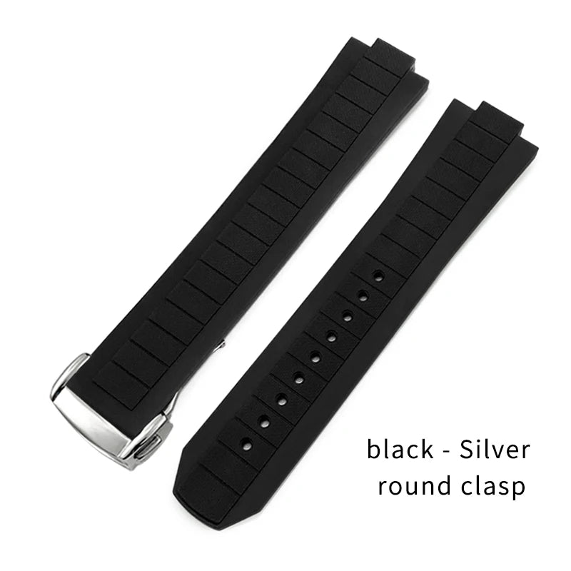 Bracelet de montre en caoutchouc et Silicone convexe, 10x21mm, pour Omega Seamaster Planet Ocean 600M, série 217.30.42 217.32.42, bracelet de montre étanche