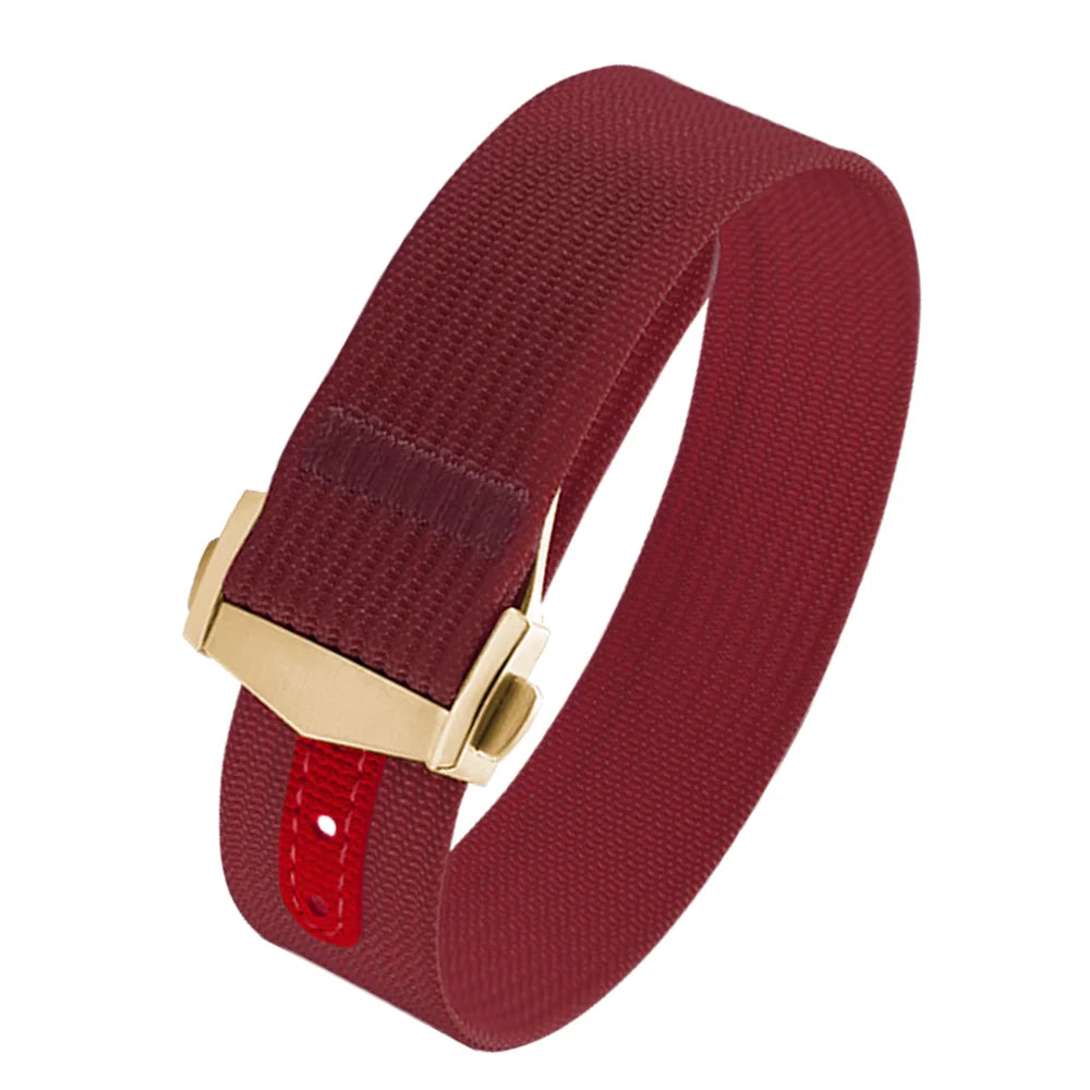 Canvas and Nylon Watch Strap, 18-20-22mm, for Omega X Swatch MoonSwatch for Seiko Men Women Sport, Waterproof, Folding Buckle
