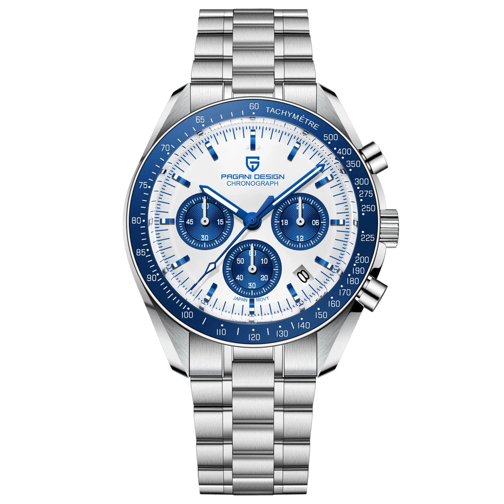 Orologio da uomo Moon 40mm con cronografo al quarzo - PAGANI DS N Tribute CK2998 Retro Sport