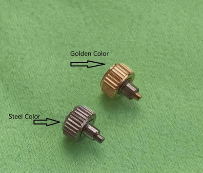 Steel threaded watch crown, head diameter, tap from 4.0mm to 7.0mm, 0.9mm with case tube, 2.2mm, 2.5mm, 2.8mm, W2315, 1 piece