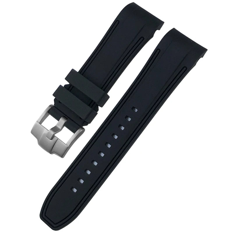 Cinturino per orologio in gomma e silicone con estremità curva da 24 mm, per DIESEL oversize da 57 mm, modelli DZ7395, DZ7396, DZ7435, DZ7313, cinturino morbido colorato