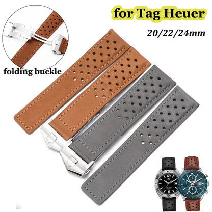 20mm 22mm 24mm Bracelet de montre en peau de vache pour Tag Heuer Carrera Monaco série Bracelet remplacer pour Bracelet de montre intelligente universel