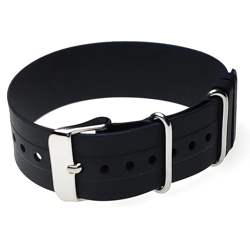 Bracelet de montre étanche super doux, bracelet de montre long, caoutchouc de silicone haute résistance, accessoires de remplacement, 20mm, 22mm