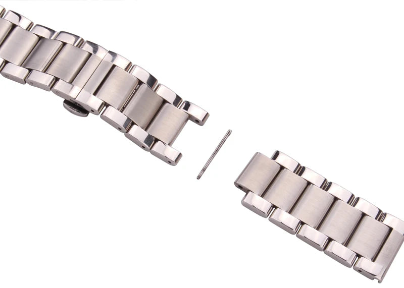 Men's and Women's Watch Straps, Solid Stainless Steel, 18mm, 20mm, 21mm, 22mm, 23mm, 24mm, Accessories