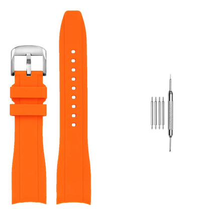 Bracelet de montre en caoutchouc à extrémité incurvée, 20mm 22mm, pour Casio Swordfish Duro MDV106-1A MDV-106/107-1A, bracelet de Sport étanche en Silicone