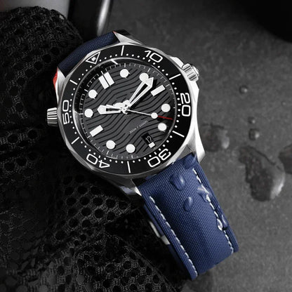 Cinturino in gomma fluorurata per Omega Seamaster 20mm 21mm 22mm FKM, cinturino universale a sgancio rapido, accessori per Rolex e Tudor