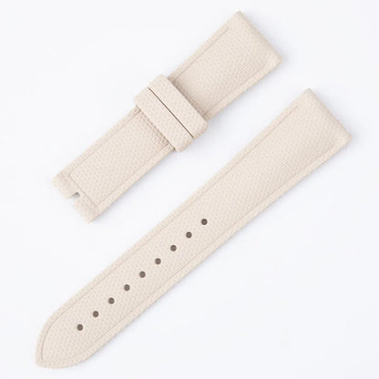 20mm 21mm 22mm Flexible Woven Fluoro Rubber Curved End Watch Band for Tudor 41mm Black Bay Panda 39mm 1958 PELAGOS