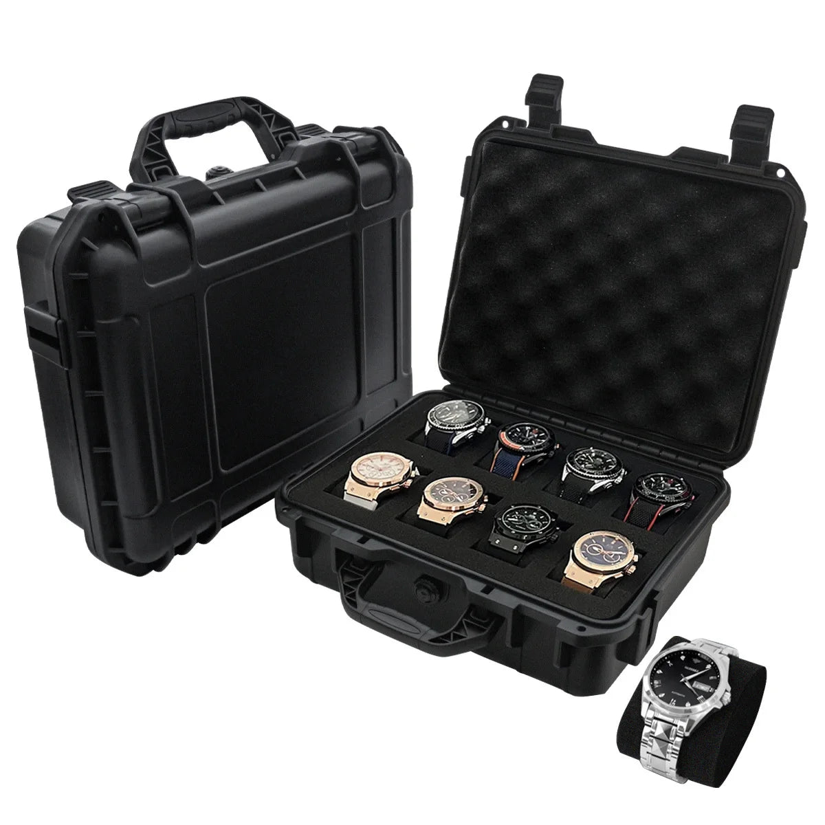 Boîte de montre étanche à 8/15 fentes, montre de Collection Antique, étui de protection Portable résistant à l'humidité et à la moisissure avec éponge