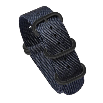 Bracelet en Nylon Noir de Haute Qualité pour Homme, Accessoire de Plongée à Rayures Militaires, pour Montre DW SeATM, 20mm 22mm