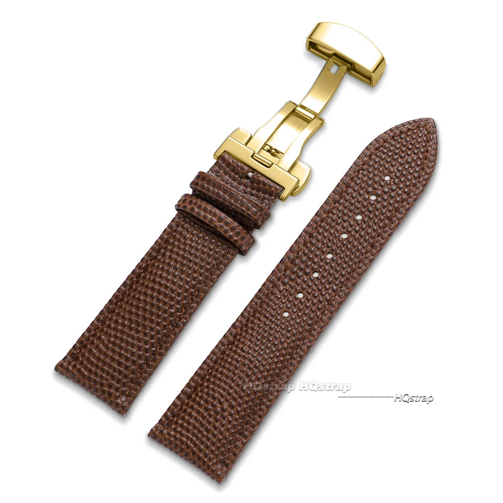 Cinturini per orologi in pelle di vitello, motivo lucertola, accessori per orologi 14 16 18 19 20 21 22mm, cinturino in pelle con chiusura a farfalla