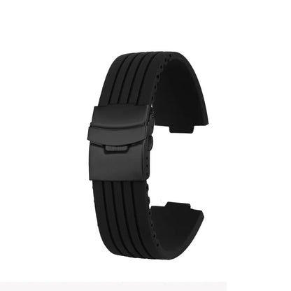 Silicone watch strap, for ORIS AQUIS 7730 7740 - 11mm or 12mm