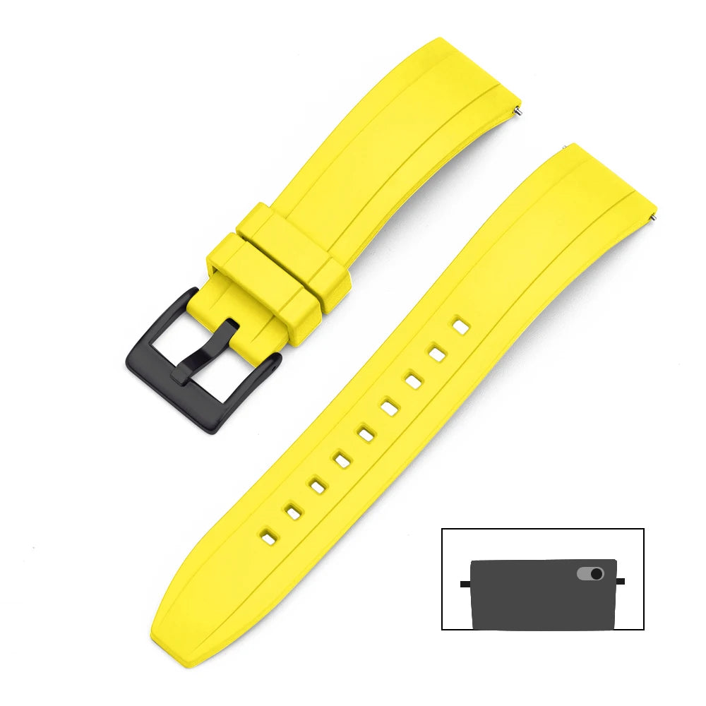 Cinturino per orologio in gomma premium - Sgancio rapido / Fibbia ad ardiglione - Universale