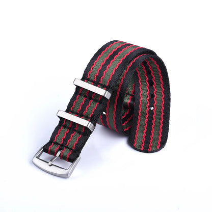 Bracelet de montre en Nylon de ceinture de sécurité de haute qualité 20mm 22mm Type universel troupes de sport Parachute pilote bracelets de montre en Nylon militaire