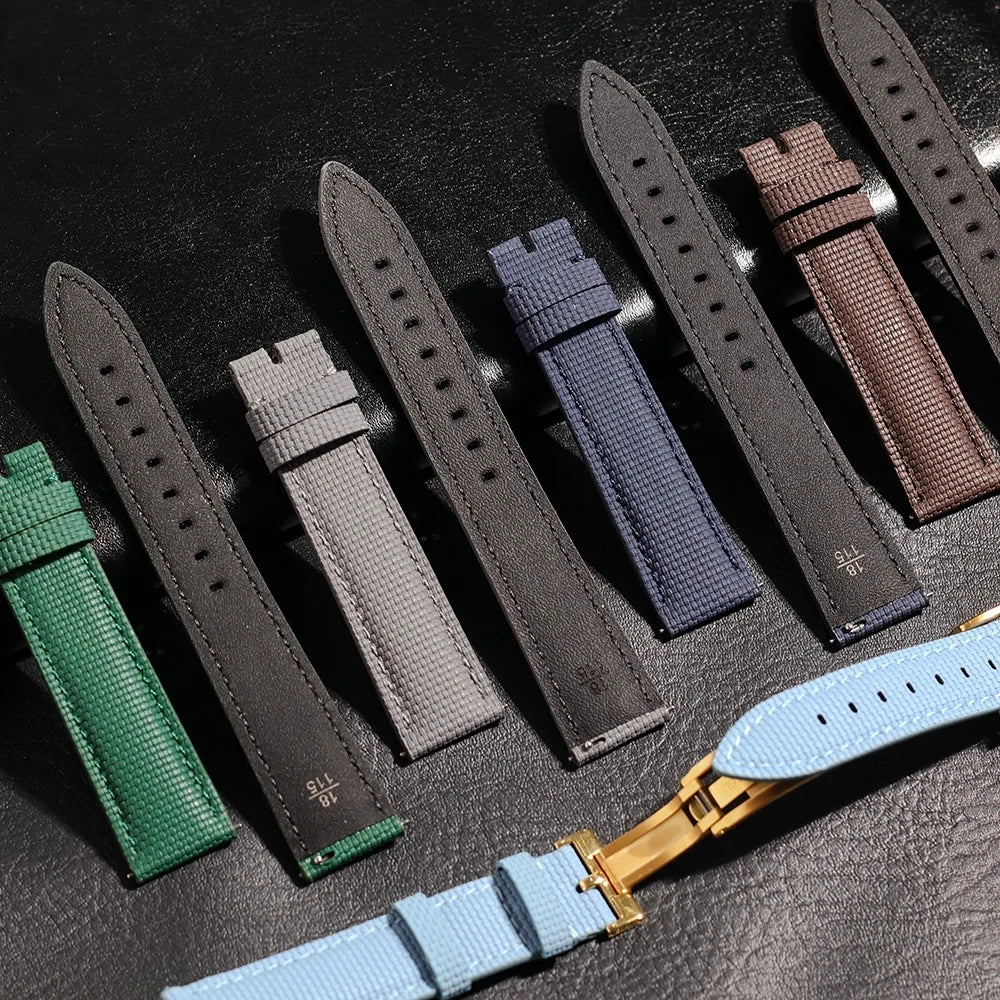 FKM Universal Rubber Watch Strap, with Quick Release Bar, 12 Colors, 18 19 20 21 22mm, Fluoro Rubber Watch Straps
