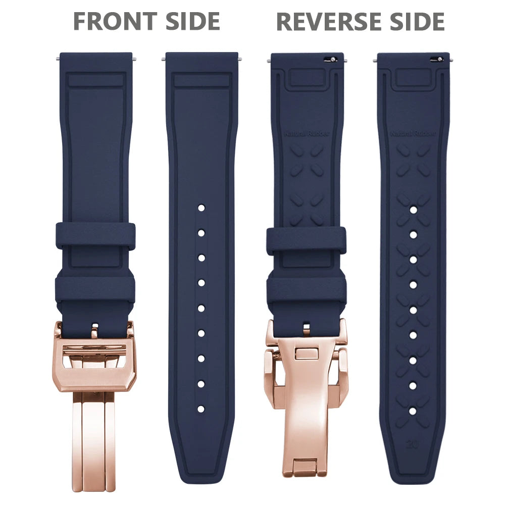 Bracelet en caoutchouc FKM 20mm 21mm 22mm pour montre IWC PILOT Portugal PORTOFINO, bracelet de plongée à libération rapide, montre connectée pour Huawei
