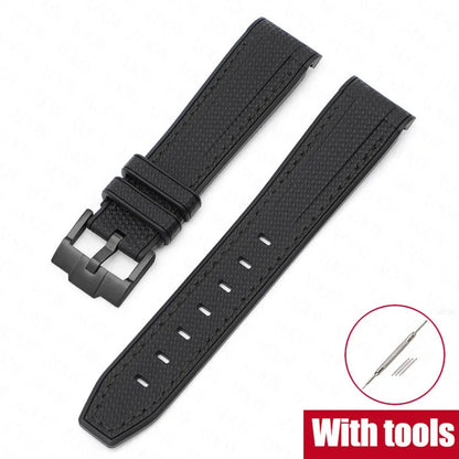 Bracelet de montre pour Omega X Swatch Joint MoonSwatch, pour Seamaster 300 hommes femmes 20mm caoutchouc Silicone extrémité incurvée
