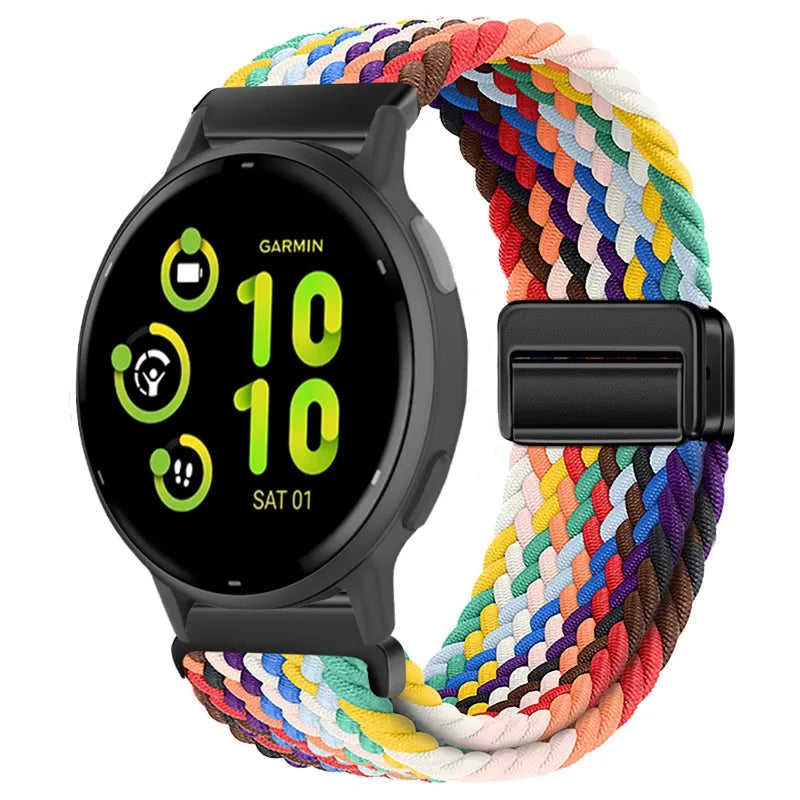 Bracelet magnétique en Nylon, 20mm 22mm, pour Garmin Forerunner 970 570 165 55 965 265/Venu 3, Bracelet de sport Garmin Active 6 5 Correa
