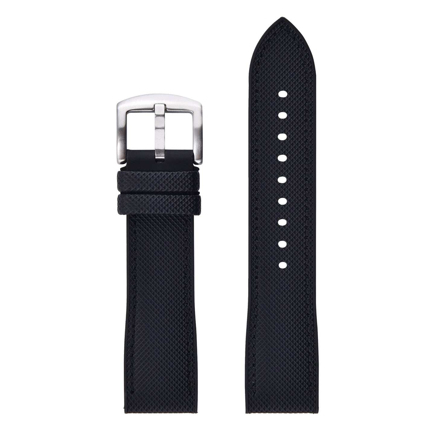 Bracelets de montre FKM en cuir hybride de qualité supérieure, 20mm 22mm, en caoutchouc fluoré FPM, étanche, unisexe pour chaque marque de montres de plongée