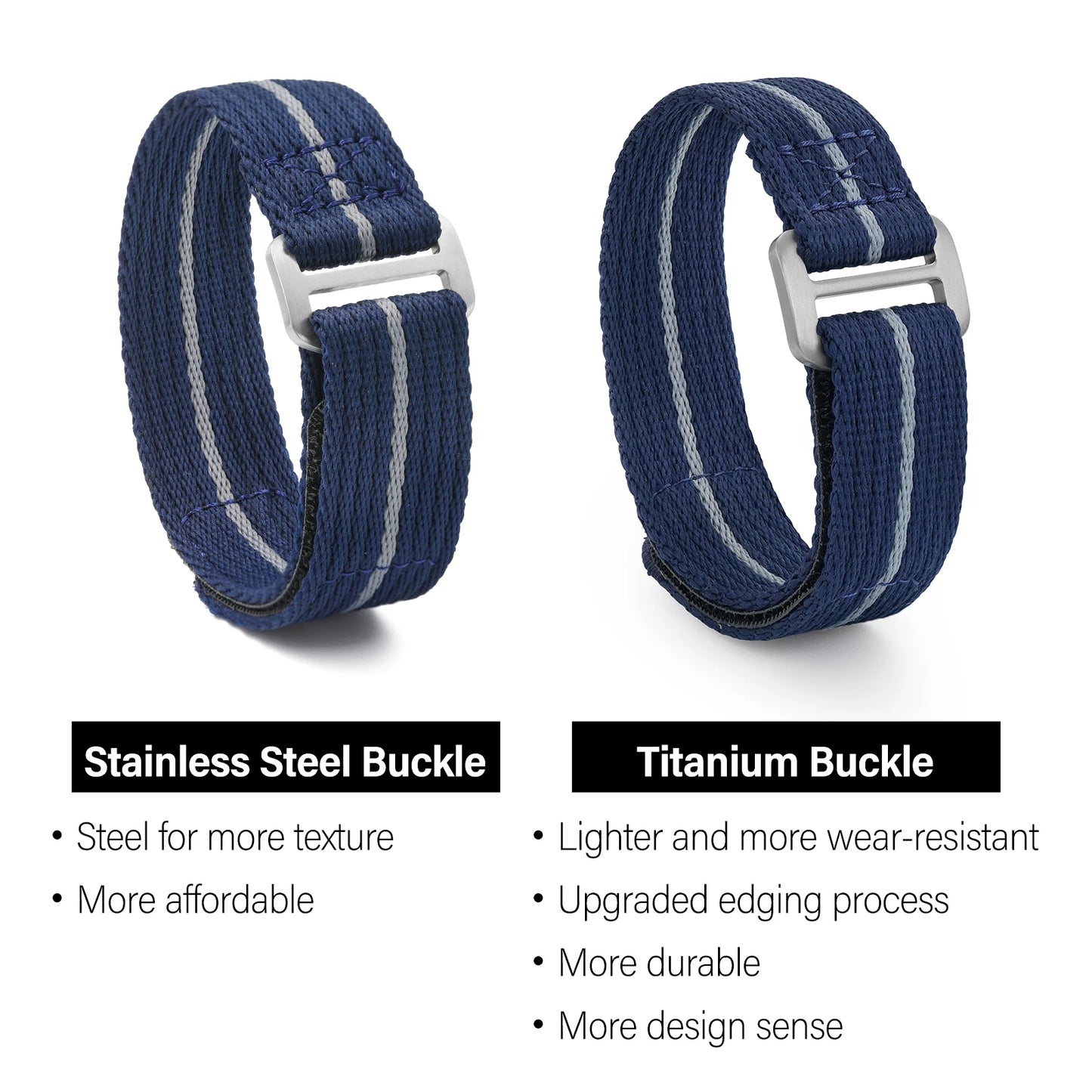 Bracelet en Nylon à boucle en titane de qualité supérieure, 20mm 22mm, tissage respirant, ceinture bleue, accessoires de montre pour hommes