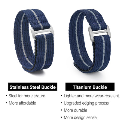 Bracelet en Nylon à boucle en titane de qualité supérieure, 20mm 22mm, tissage respirant, ceinture bleue, accessoires de montre pour hommes