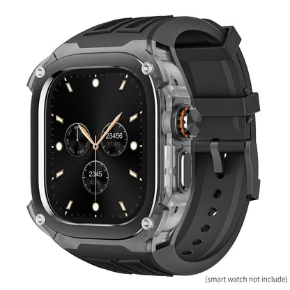 Kit de modification de luxe pour Apple Watch Series Ultra 3 2 49 mm, bracelet en silicone, boîtier en acier inoxydable pour IWatch Ultral 49 mm