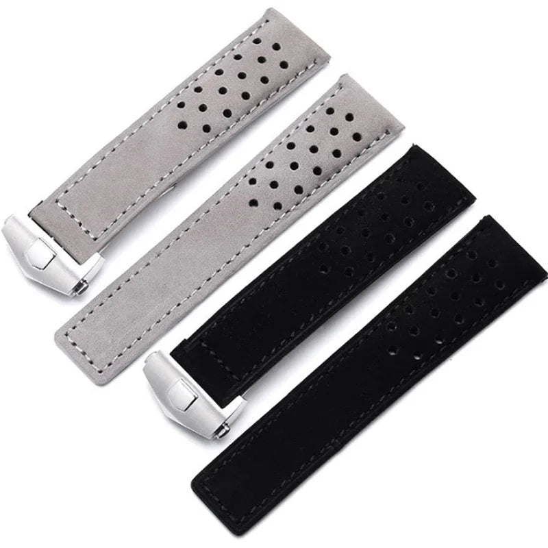 Bracelet en cuir véritable pour Tag Heuer Carrera Monaco Series, en cuir de vache givré, 20 22mm, bracelet universel, accessoires de montre