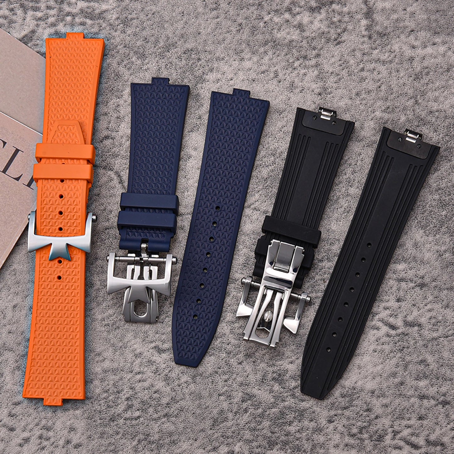 Bracelet en caoutchouc FKM à libération rapide de qualité supérieure 24mm*7mm pour montre Vacheron Constantin Overseas 4500V 5500V 7900V Style original Homme