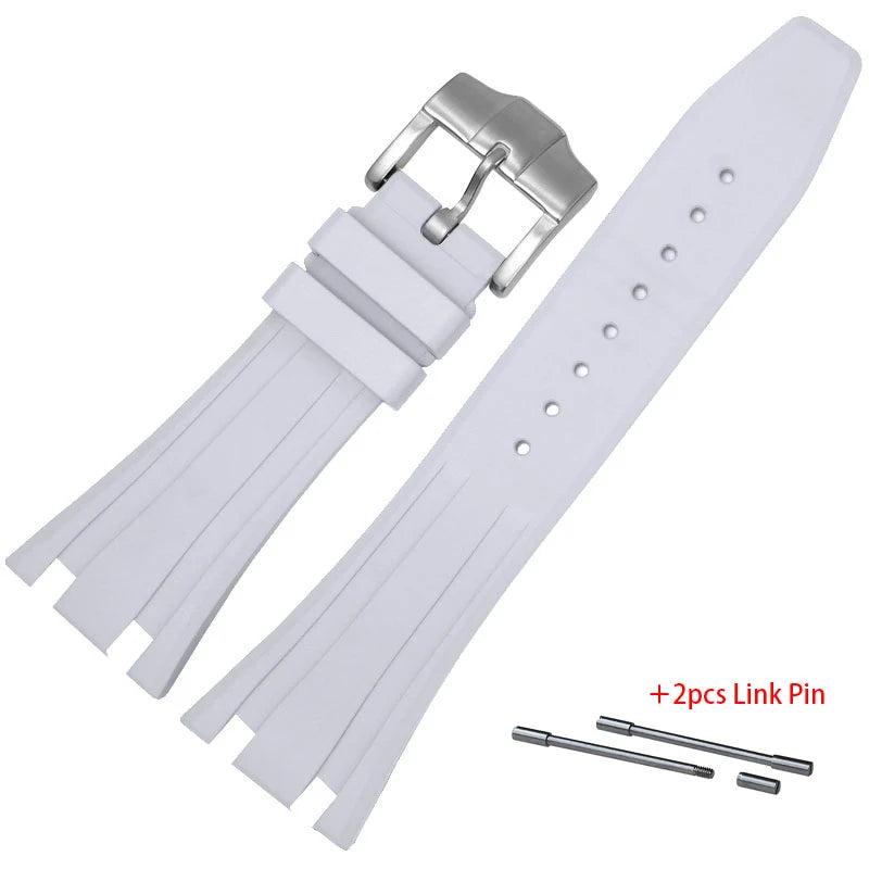 Bracelet en caoutchouc 26mm 27mm pour Bracelet de remplacement étanche AP Royal Oak pour Bracelet de montre en Silicone souple GA2100 GA-2110 avec goupille de liaison