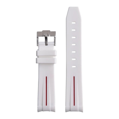 STAPELP Bracciale per orologio in gomma con estremità curva da 20 mm adatto per Omega X s-watch Joint Moon cinturini per orologi uomo donna Cinturino impermeabile