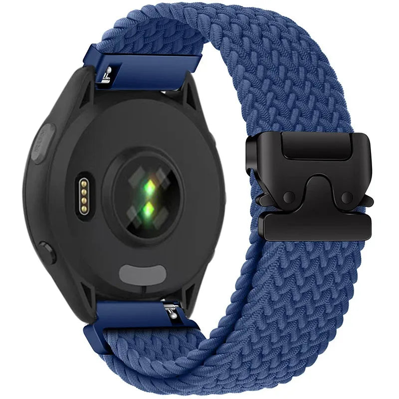 Bracelet à boucle tressée pour Garmin Forerunner 965 970 265 165 570, boucle de Parachute, bracelet de montre en Nylon Garmin Venu 4/3/2 Active 6-5