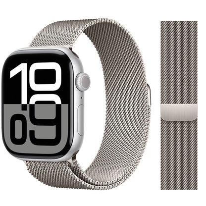 Apple Watch 米兰尼斯表带，46mm 44mm 45mm 40mm 42mm 41mm，适配 iWatch 系列 11 10 9 8 SE 7 6 Ultra 3 2