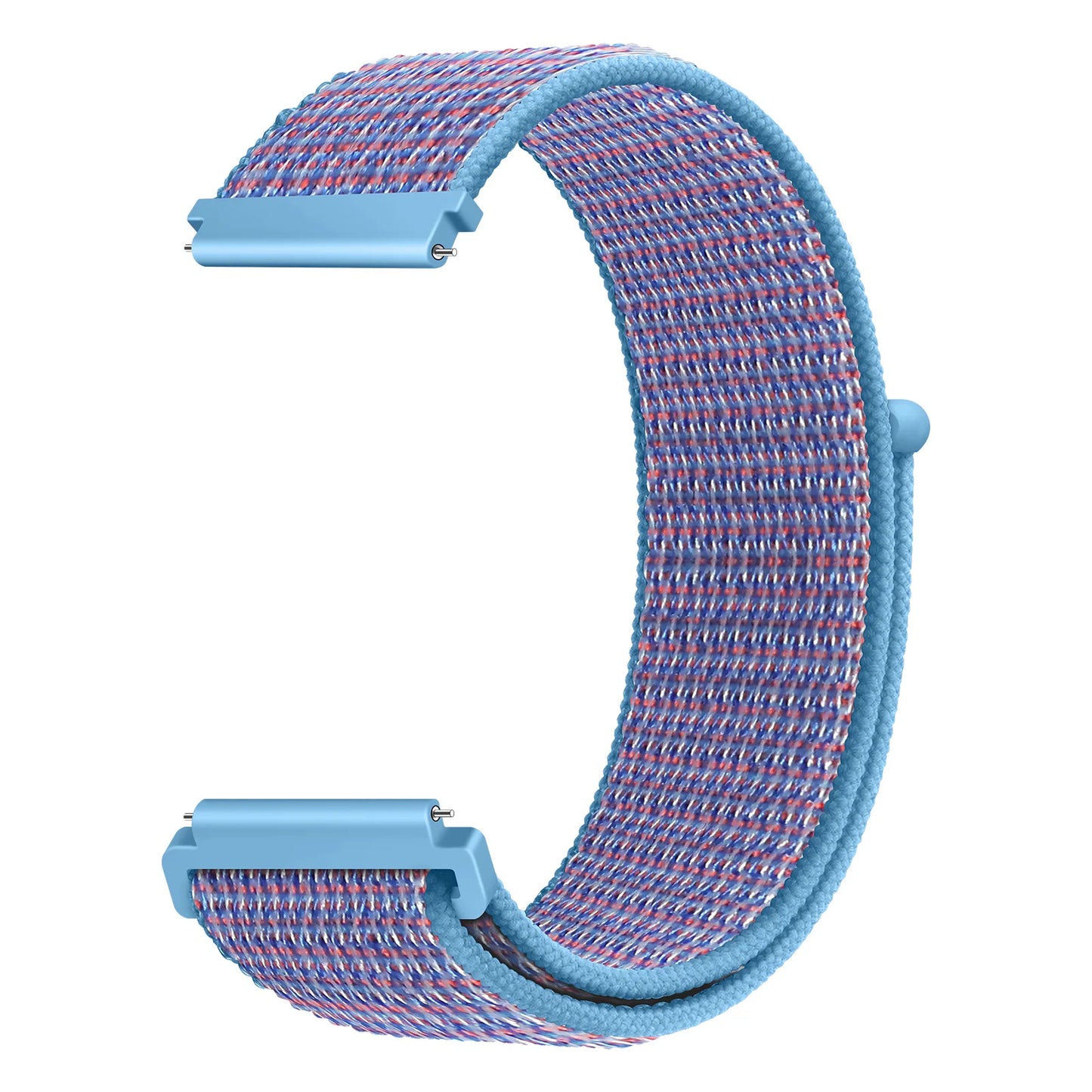 Bracelet à boucle en Nylon pour Amazfit Bip 6/5/GTS 4/3/2/2e/Mini/GTR 42mm/47mm/GTR 4/3 Pro Sport, 20mm/22mm, 2 bandes