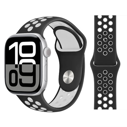 Bracelet en Silicone pour bracelets de montre Apple 46mm 44mm 45mm 40mm 41mm 42mm, Bracelet de Sport Correa iWatch série 11 10 9 SE 8 7 6 5