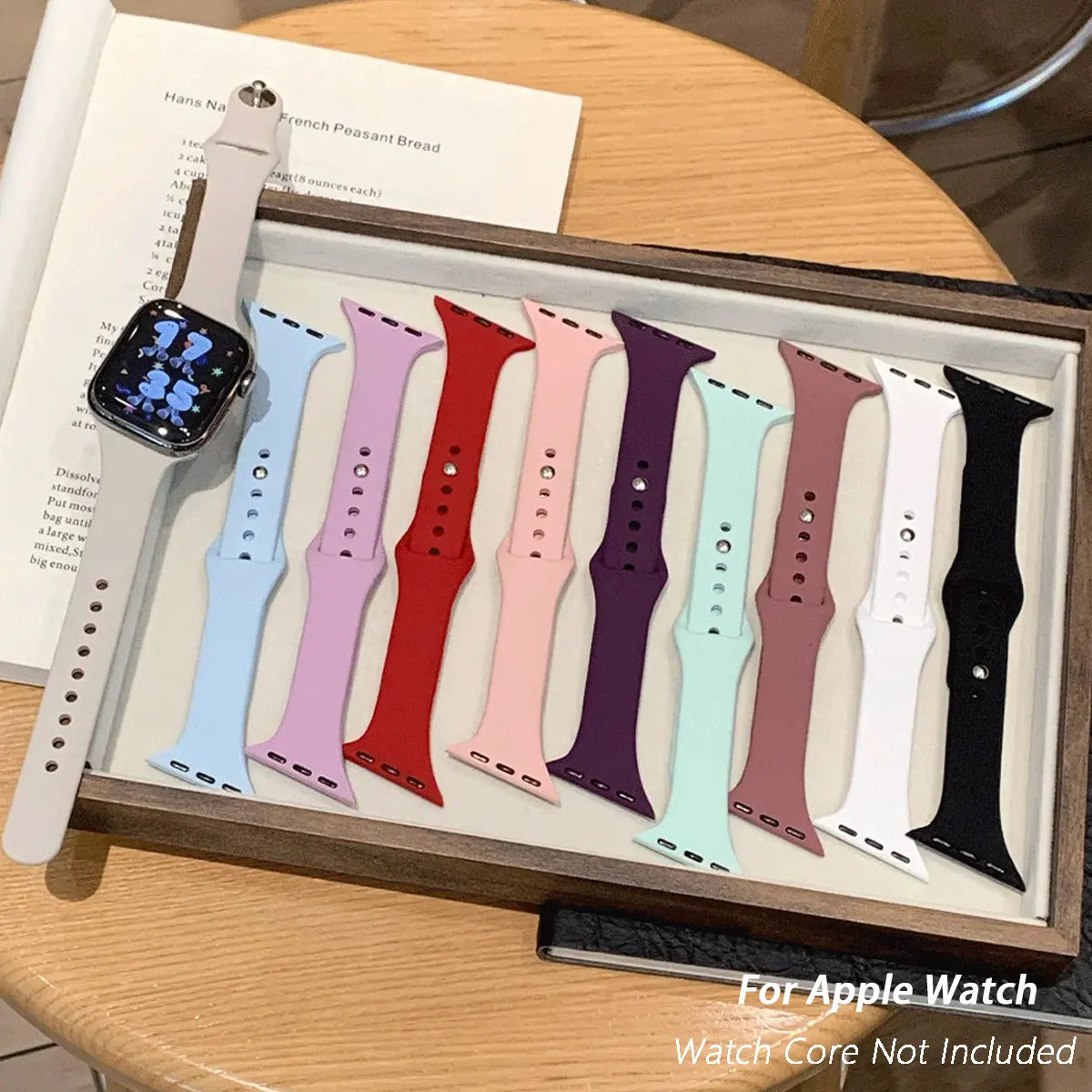 Cinturino sottile in silicone per Apple Watch Ultra 49 mm 40 mm 41 mm 44 mm 45 mm 46 mm, compatibile con iWatch serie 11 10 9 8 7 6 5 SE3