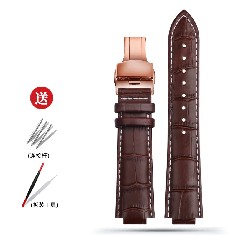 Cinturino dedicato per orologio LV serie Drum Q1121 per uomo e donna, cinturino in vera pelle Q114k.