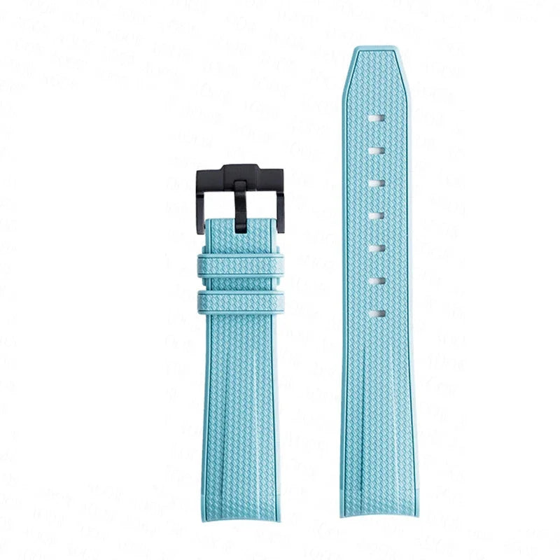 Bracelet de montre en caoutchouc et Silicone, 20mm, pour Omega X Swatch Joint MoonSwatch, pour Seamaster 300, pour hommes et femmes, extrémité incurvée