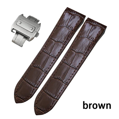 Genuine Leather Watch Strap for Men and Women, Colorful Straps, Glue Head Pieces, Watch Band for Cartier Sandoz, 100, 23mm, 20mm