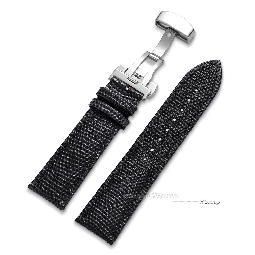 Cinturini per orologi in pelle di vitello, motivo lucertola, accessori per orologi 14 16 18 19 20 21 22mm, cinturino in pelle con chiusura a farfalla