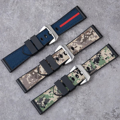 Bracelets de montre en toile et caoutchouc, 26-24mm, bracelet de montre camouflage pour la marque Garmin Diesel JEEP Panerai Luminor, bracelet de marque Diesel