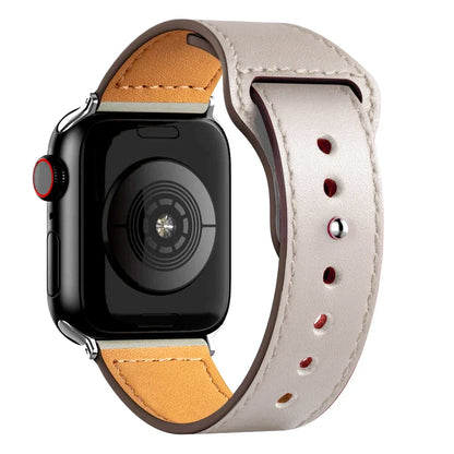 Cinturino in pelle per Apple Watch, Ultra 3, 49mm, 46mm/42mm, 41mm/45mm, 44mm, 40mm, iWatch serie 11 10 9 8 7 4 5 6 se