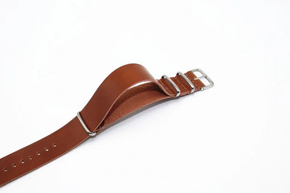 Bracelet de montre NATO ZULU en cuir vintage, bracelet monobloc noir et marron de style militaire, bracelet universel 18 mm 20 mm 22 mm 24 mm
