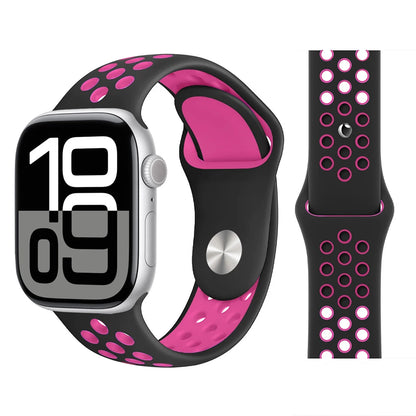 Bracelet en Silicone pour bracelets de montre Apple 46mm 44mm 45mm 40mm 41mm 42mm, Bracelet de Sport Correa iWatch série 11 10 9 SE 8 7 6 5