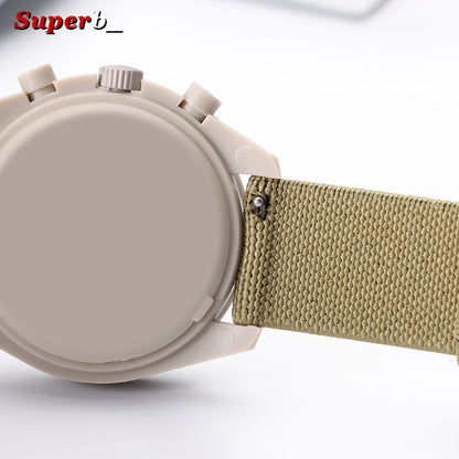 Quick Release Nylon Watch Strap, Black, Green, Blue, 20mm, for Omage Watches, Men's and Women's Canvas Sport Bracelet