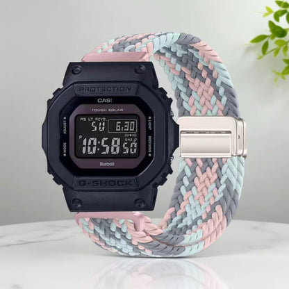 Bracelet en nylon de 18 mm pour montre Casio Small Square AE1200/1300/F91W/W218/F108, boucle magnétique élastique