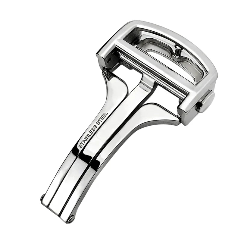 Boucle de bracelet de montre pliable à double pression de haute qualité 14 mm 16 mm 18 mm pour bracelet de montre Cartier Ballon Bleu Santos