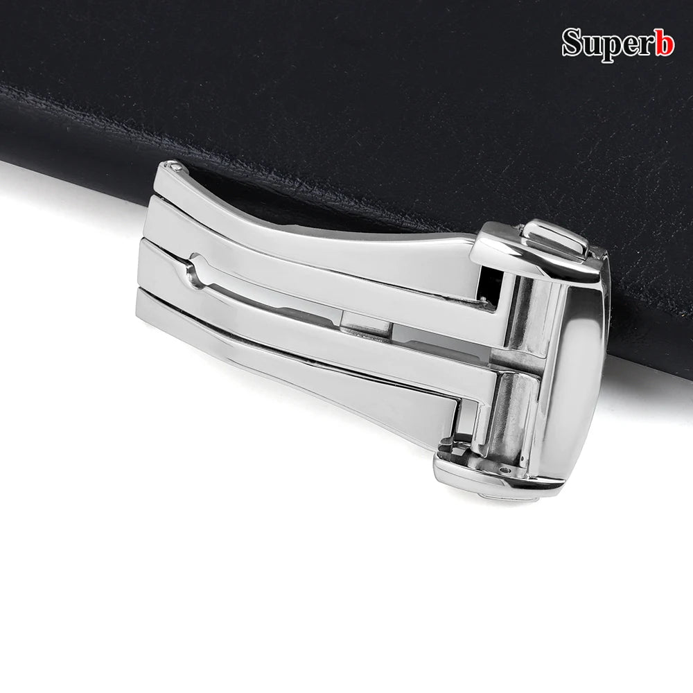 Boucle de montre pliable 16mm 18mm 20mm pour Omega, fermoirs déployants en acier inoxydable pour Seamaster, bouton de bracelet poli ou mat